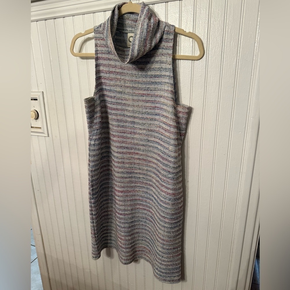Akemi + Kin Mock neck Multi-Colored Stripe XS shift dress